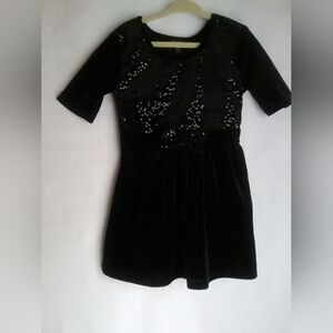 George Black Sequin Kids Dress